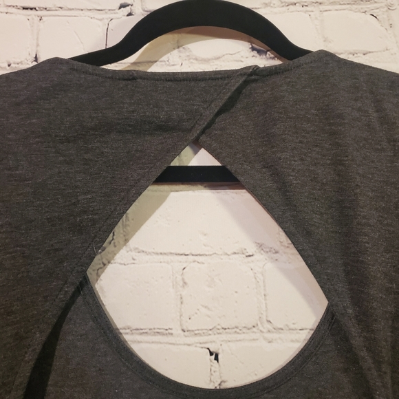 Flare skirt grey mini dress. - Picture 6 of 7